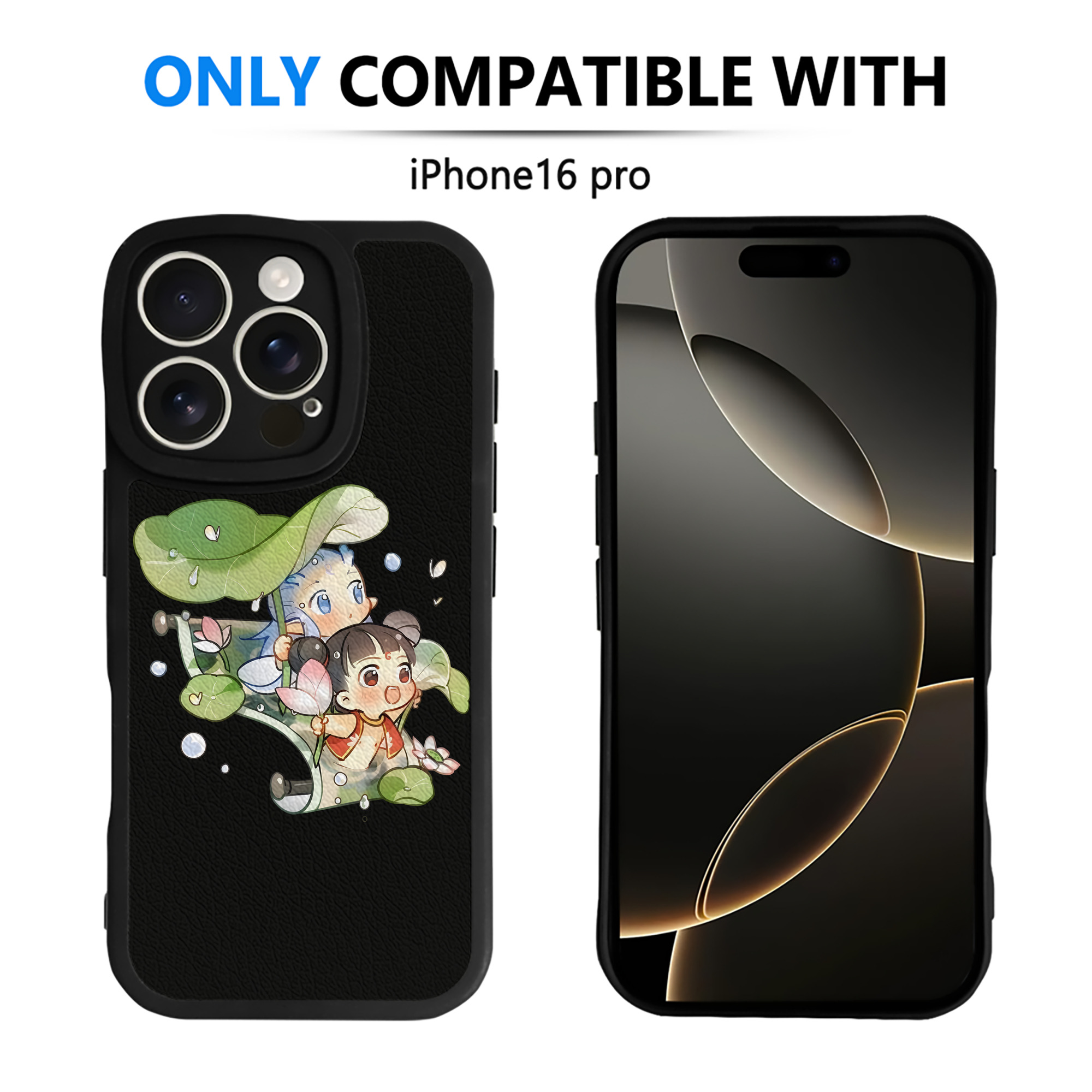 （画像用） Ne Zha 2 ナタ 魔童の大暴れ 【iPhone 16シリーズ対応】シリコンスマホケース（レザー調） 材質：シリコン